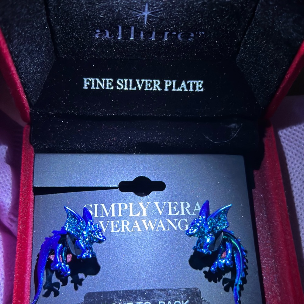 Vera Wang rare design dragon earrings